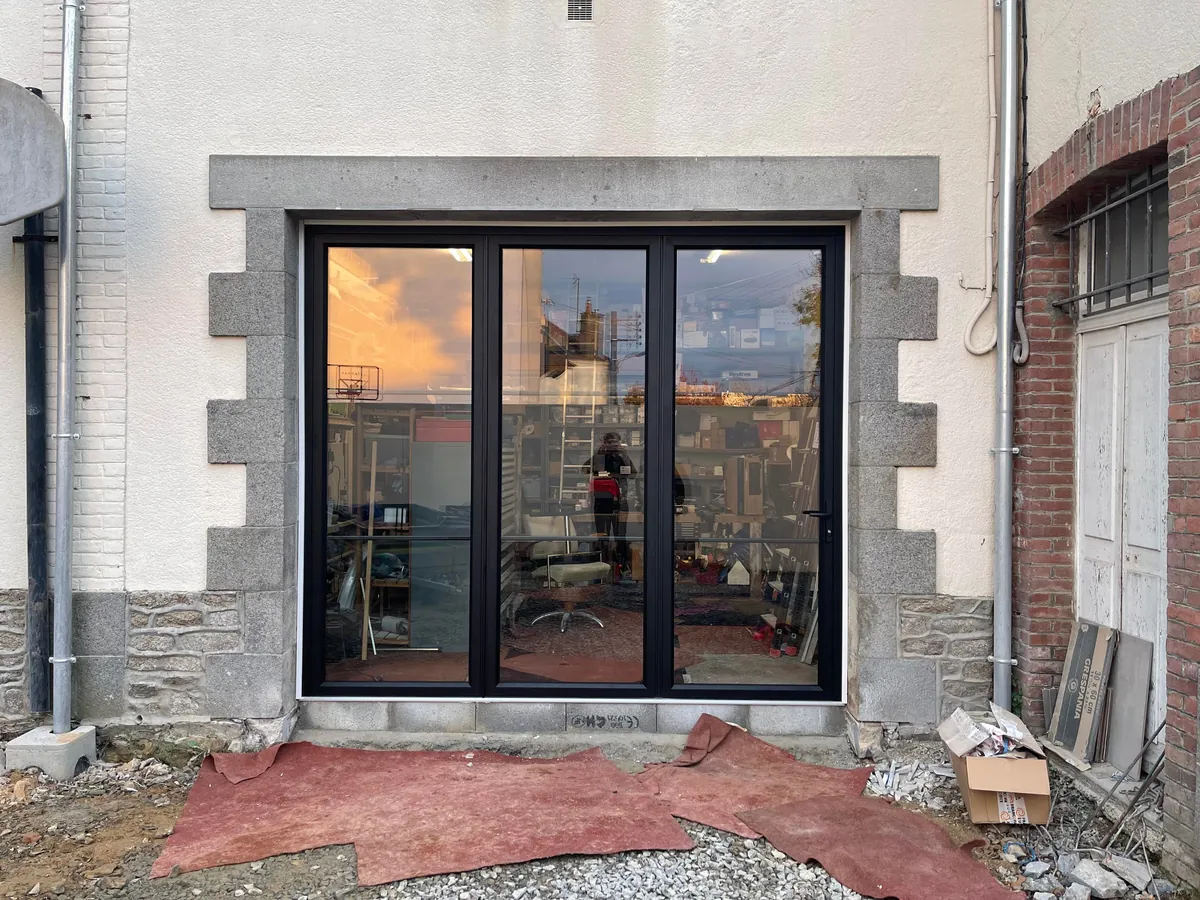 Wanted French doors and a beautiful deck, so I gave myself a task. Results after many, many weekends. 