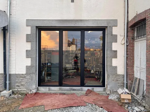 Wanted French doors and a beautiful deck, so I gave myself a task. Results after many, many weekends. 