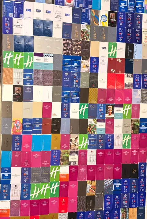 My Boarding pass , room key, and attraction map