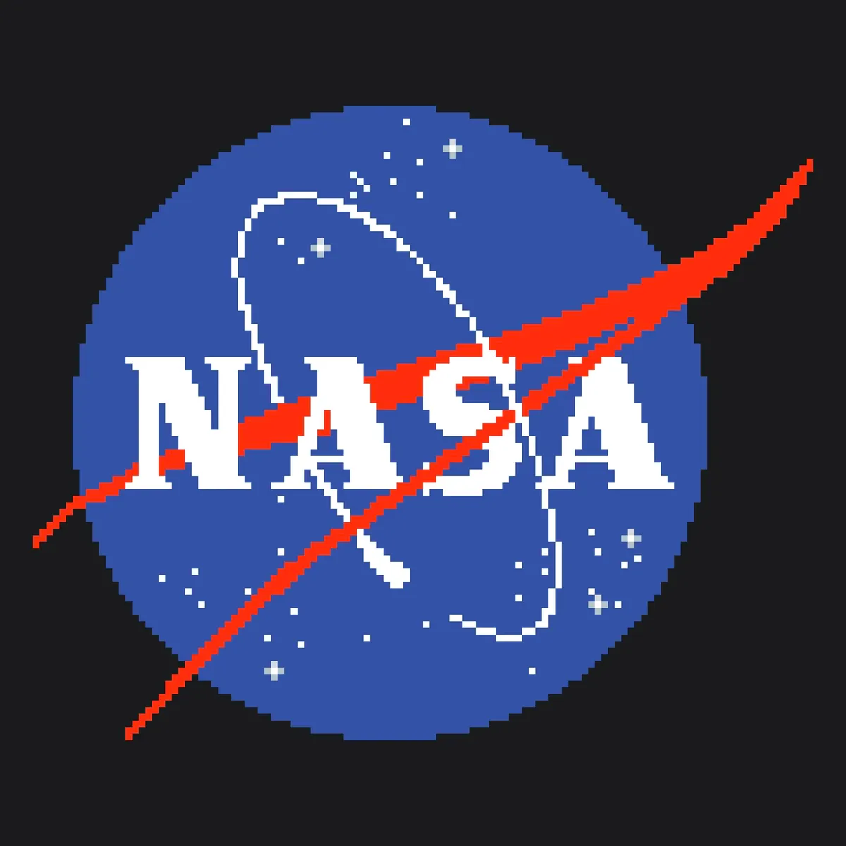 Made a pixel art version of NASA’s insignia