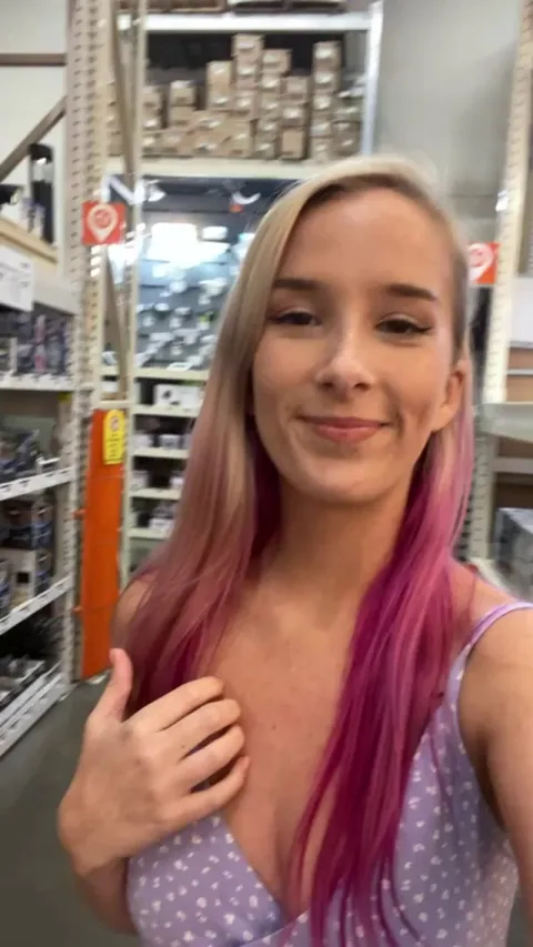 Flashing with my best friend at Home Depot