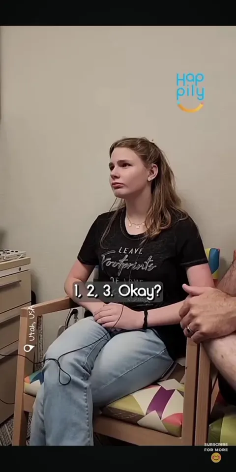 14 year old deaf girl hearing for the first time with cochlear implant: