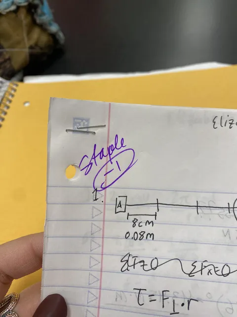 I got a point off for stapling my homework wrong 