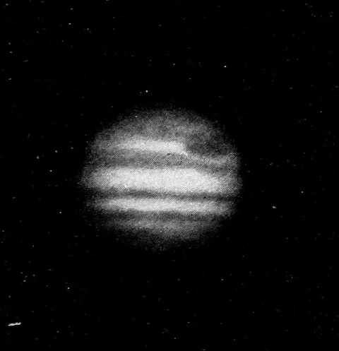 Captured on October 12, 1891, this image is one of the earliest of Jupiter. It shows how massive the Great Red Spot was, spanning roughly 25,500 miles, over twice its current size of about 10,250 miles.