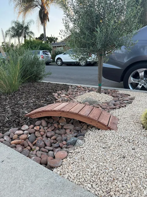 Small Front Yard Overhaul - Desert Landscape with Dry Creek in SoCal