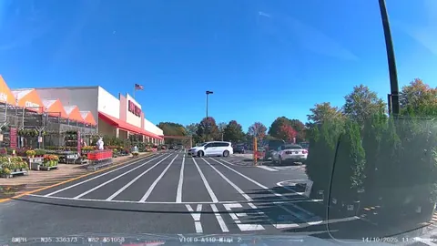 [oc] Bright yellow pole swerves in front of pickup; bonus - Road Closed for thee but not for me, whee.