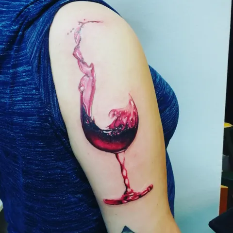 When you love red wine a bit too much... // Sakutattoo, Kamaritattoo, Helsinki Finland