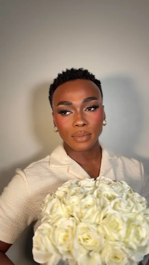 Glowy Bridal Glam on myself