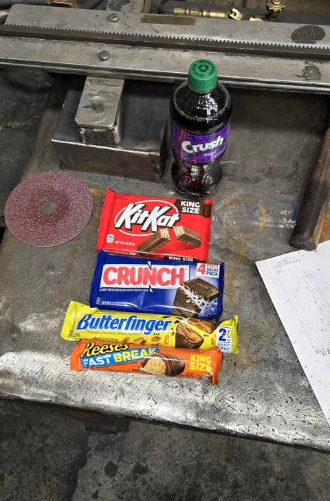 My coworker dropped a part on his foot and broke a toe, I got him a care package 