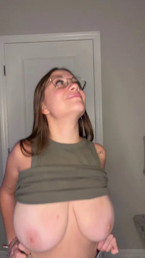 Your busty neighbor finally shows you her tits, what would you do?