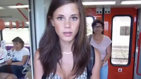 Naked at the train station