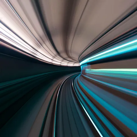 ITAP Long exposure from back drivers cabin of a train