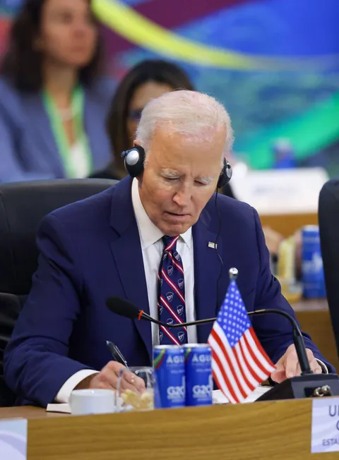 At his last G20 Summit, President Joe Biden is wearing a Beau Biden Foundation tie 