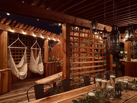 A cozy outdoor space I designed and built.