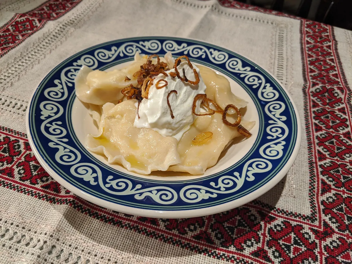 [Homemade] Varenyky, Ukrainian dumplings - my favorite food in the world!
