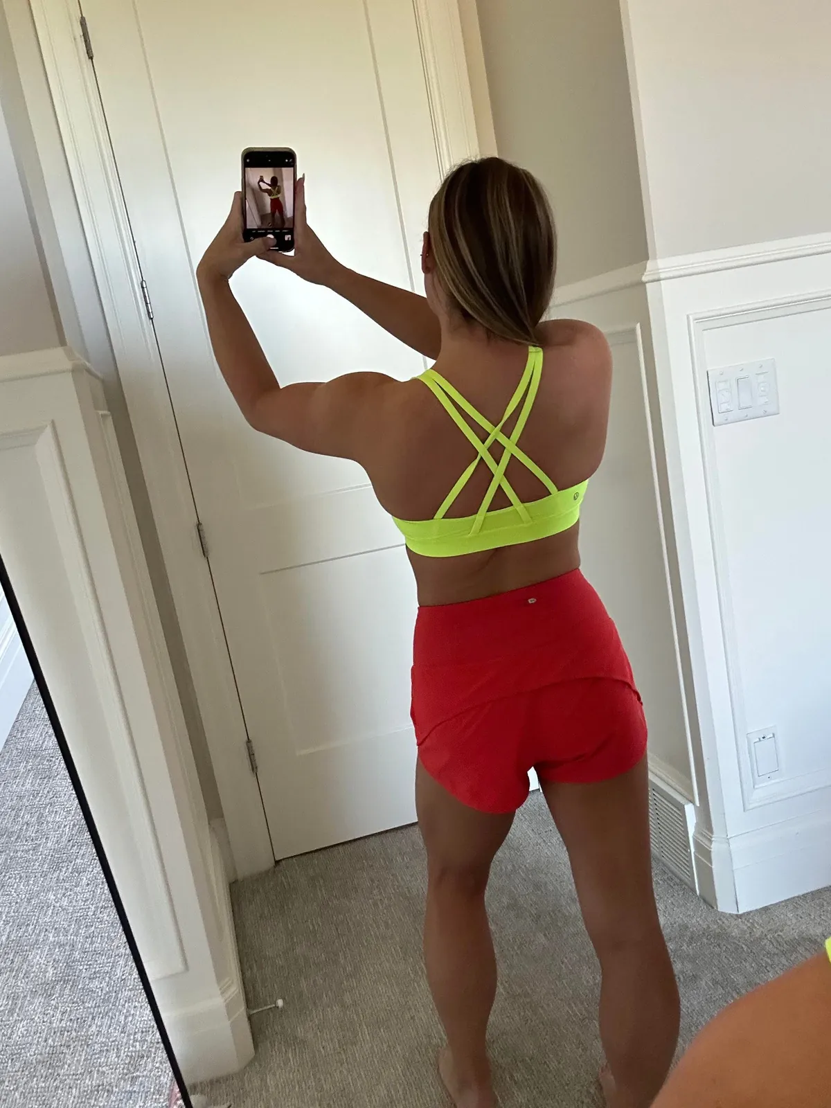 How I like to end my workout, on my knees and tits out.