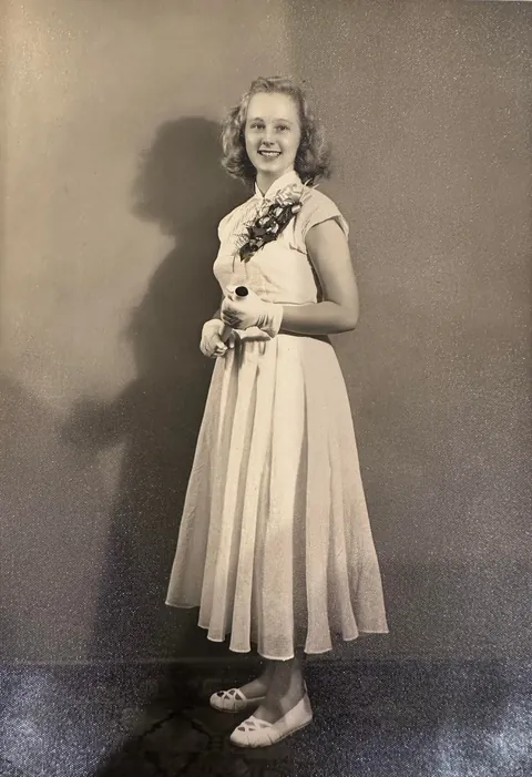 My mom’s Catholic confirmation, around 1945-46 when she was 11-12