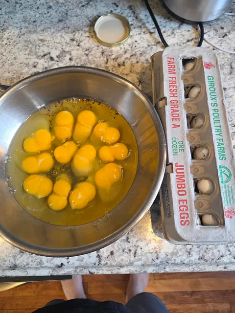 All 12 of my dozen eggs have a double yolk