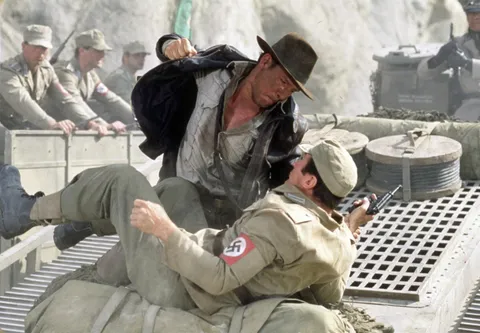 Dr. Henry Walton "Indiana" Jones Jr. punching a Nazi