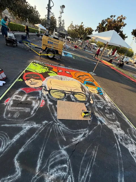 I spent 38 hours over the last 4 days completing this chalk art piece for a local festival.