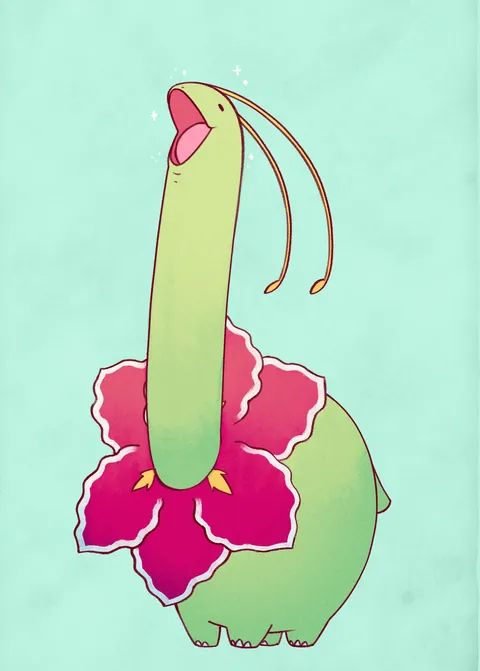 I beat Legends ZA with the silly plant dino and wanted to draw them [OC]