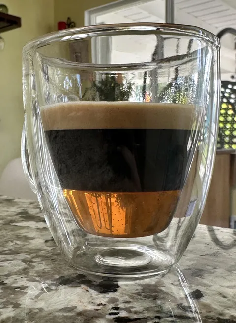 The way my espresso layered on top of the honey! 