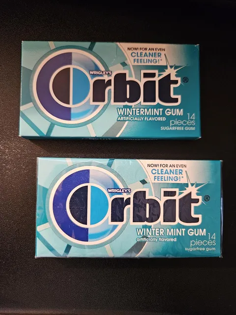 Bought two packs of gum, one has a space in the word "Wintermint"
