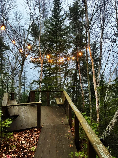 Lake Superior on a foggy night with some wine ❤️