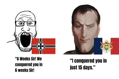 Hitlerboos seething against the Napoleonchads