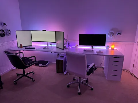 Finally have a side-by-side battle station for me &amp; my wife