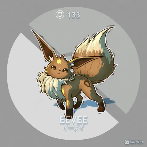 I'm redesigning a Pokemon every day in a Sci-Fantasy style. Here are Magikarp, Lapras, Ditto and Eevee Lines -first gen only-. Bonus: Blue and Giovanni