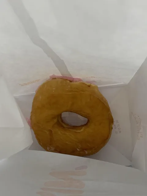 When you order a donut and they put it in the bag face down
