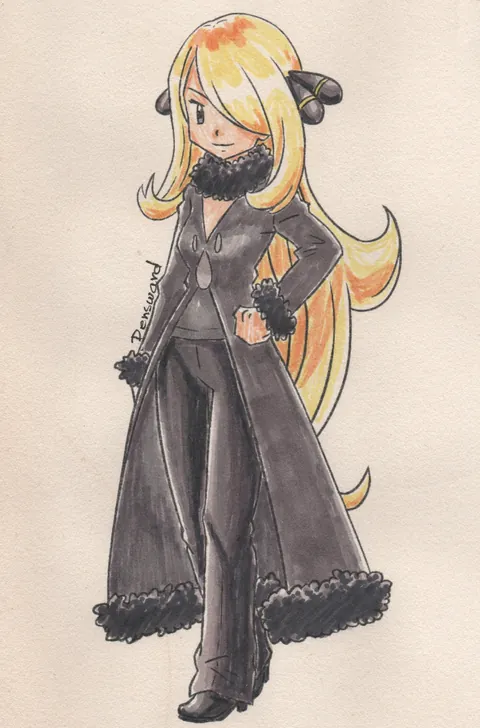My attempt at a Sugimori-style Cynthia, how'd I do?