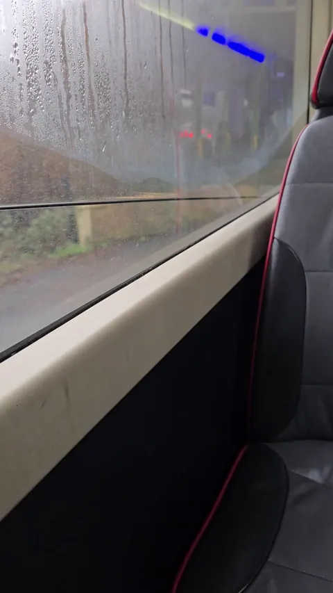 Water trapped inside the window vacuum