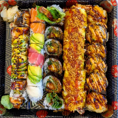 Beautiful sushi spread for lunch