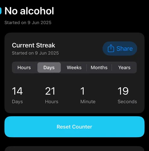Super excited to finally be able to post one of these. It’s only been a few days, but Its my longest streak. Also, I was tested yesterday big time and grabbed water instead.