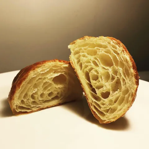 Questionably SFW cross-section of my first batch of croissants