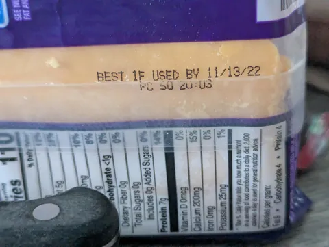 Cheese tasted off. Then I saw why.