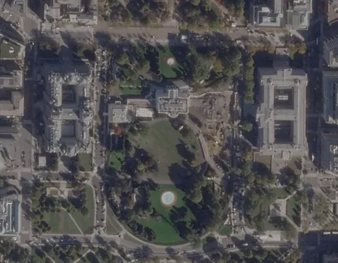 The White House's East Wing (2024 vs. 2025)