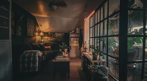 Small studio apartment during Ontario Canada winter