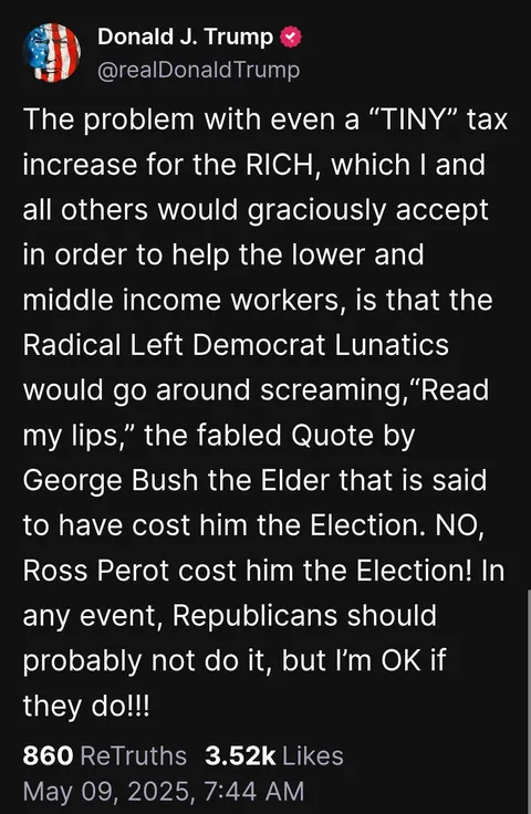 "don't help the peasants, but give me the credit if you do"