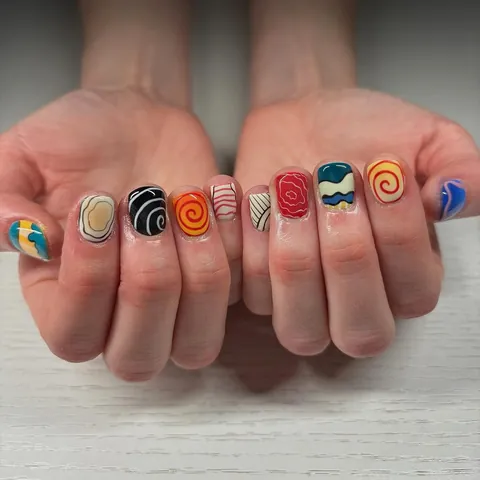 I got my art painted on my nails - they make me happy 🥰🌈