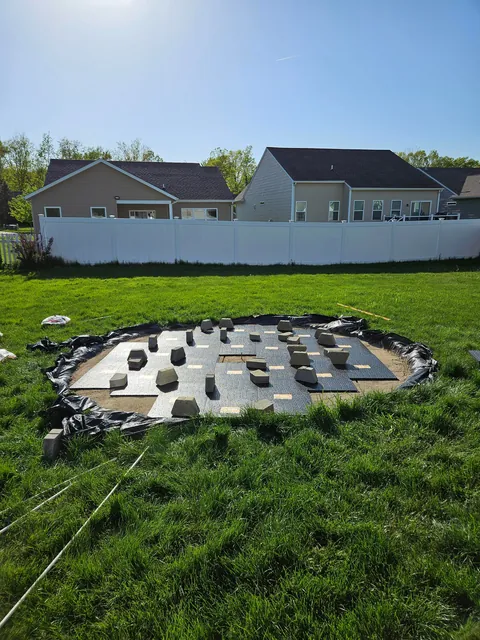 My largest DIY undertaking - first time fire pit + patio seating area build