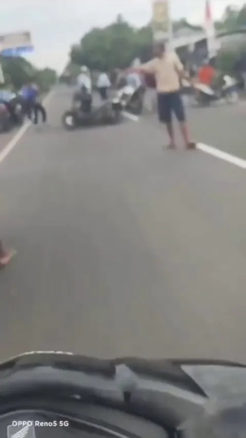 A motorcycle accident in Indonesia