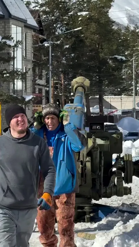 Shooting a snowy mountain