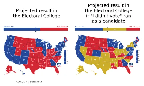 [OC] What if "I didn't vote" ran as a US presidential candidate in the 2020 election?