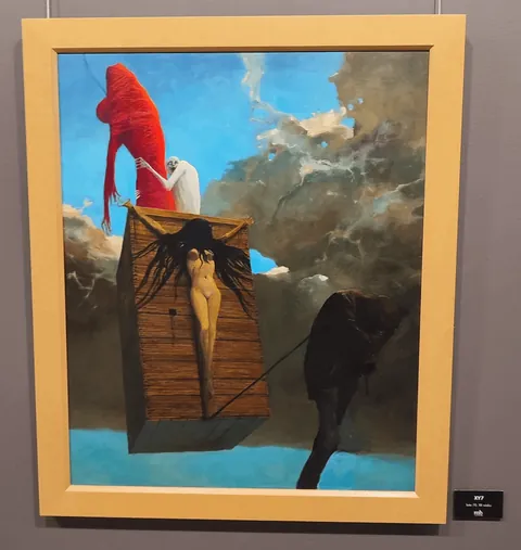 Some of the lesser known Beksiński's works currently exhibited in Warsaw