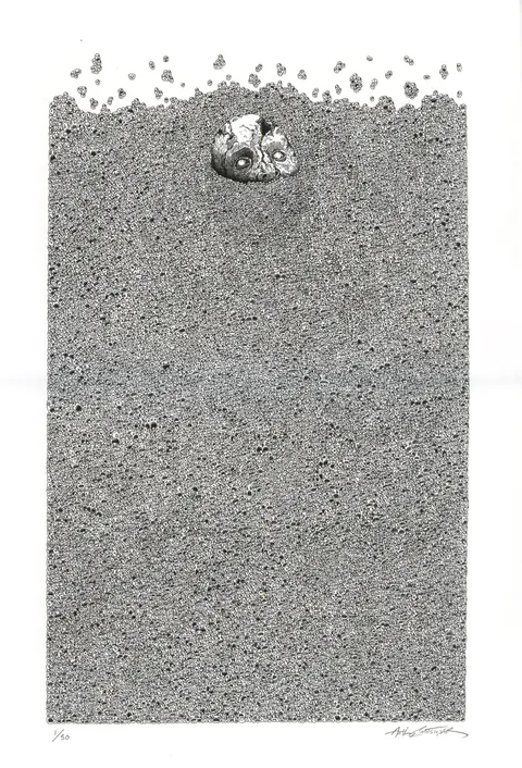 A pen drawing I just finished that has 1000s of tiny faces. I used magnifying glasses to get as detailed as possible