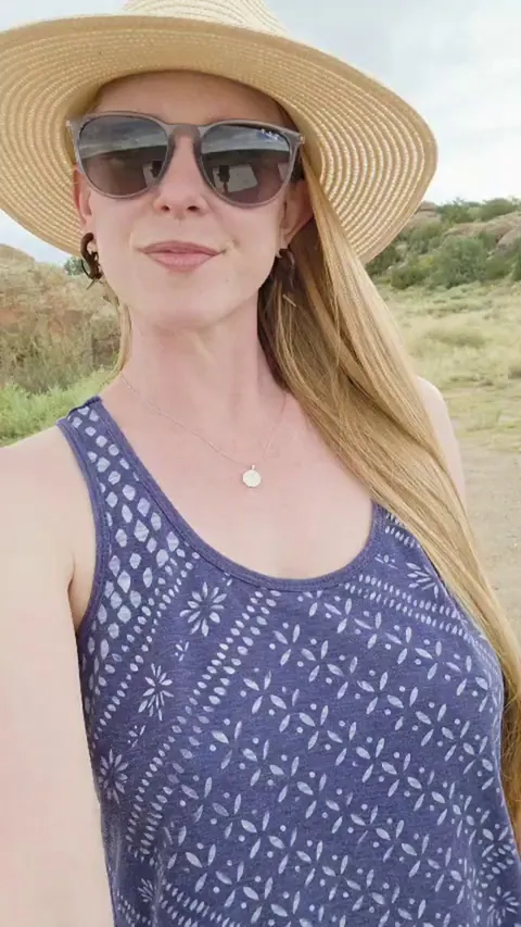 Just a kinky redhead having fun on the trail