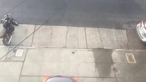 My previous downstairs neighbor would leave every morning like this. I never understood why.